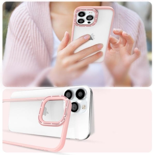 Kingxbar iPhone 13 Pro Max Skal Sparkles med Crystals - Rosa