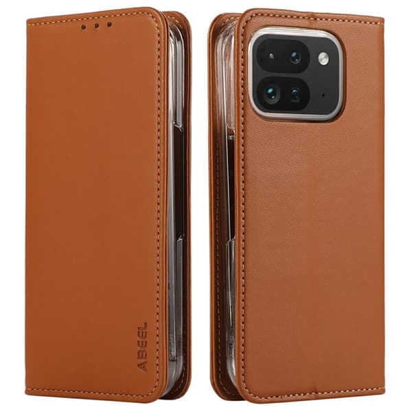 ABEEL Google Pixel 10 Pro Plånboksfodral RFID-Skydd Konstläder Flip - Brun