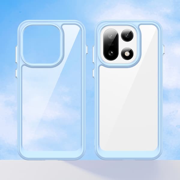 WANLONFENG Mobilskal till OnePlus 15 Acrylic med Härdat Glas Blå