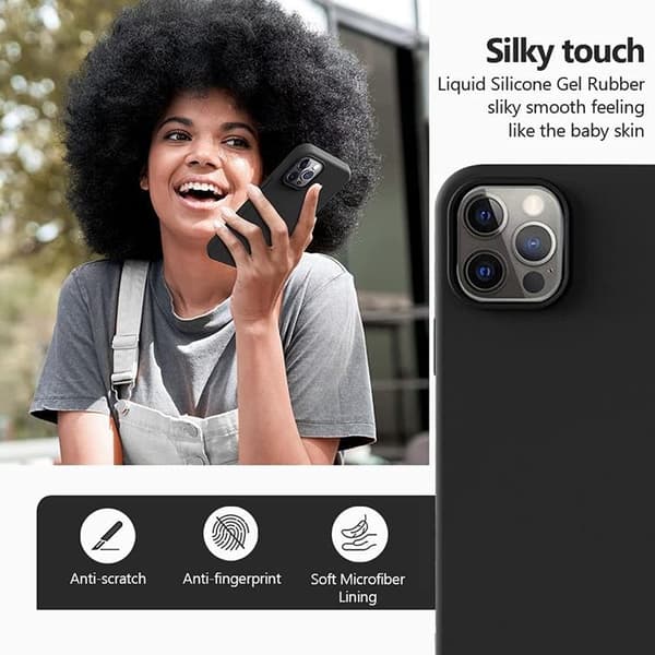 Flydende silikoneskal iPhone 13 Pro - Mørkeblå Blue