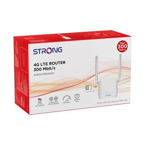 Strong 4G LTE Mobil Router 300 Mbit/s - Vit