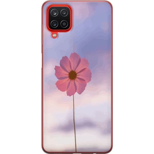 Mobilskal till Samsung Galaxy A12 med Rosa blomma