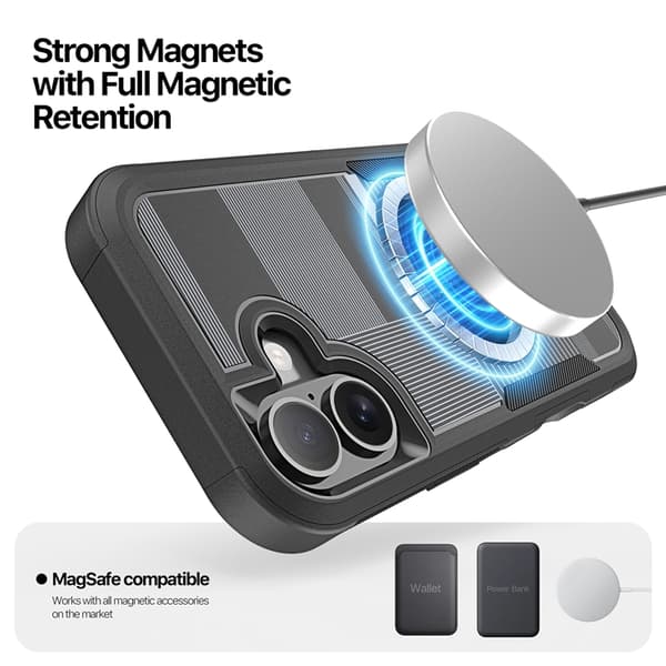 Dux Ducis Mobilskal till iPhone 17 MagSafe SHLD PC + TPU - Umbra Svart