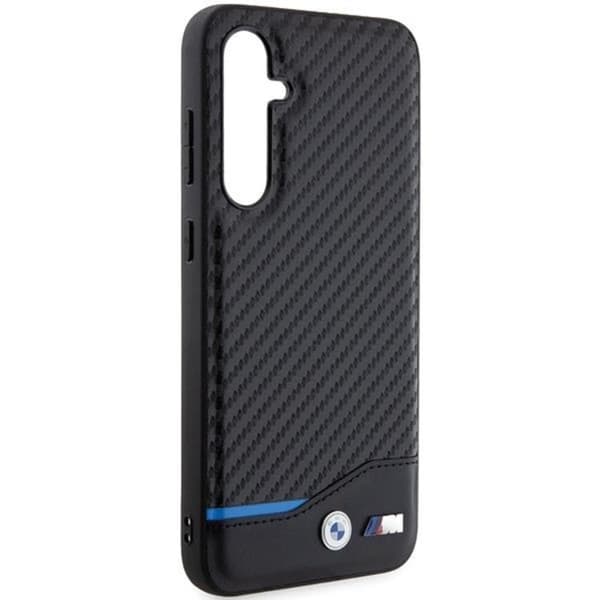 BMW Galaxy S23 FE Mobilskal Læder Carbon - Sort Black