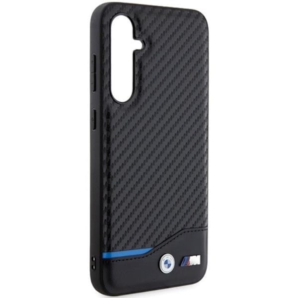 BMW Galaxy S23 FE Mobilskal Läder Carbon - Svart Svart