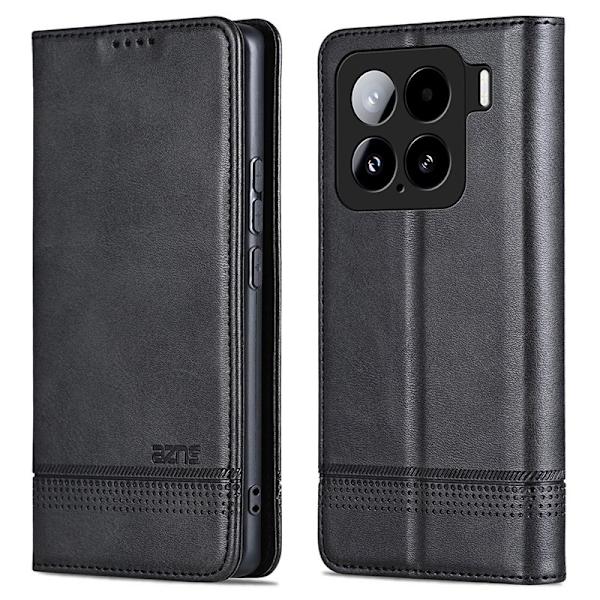 AZNS Xiaomi 15 Plånboksfodral Konstläder - Svart