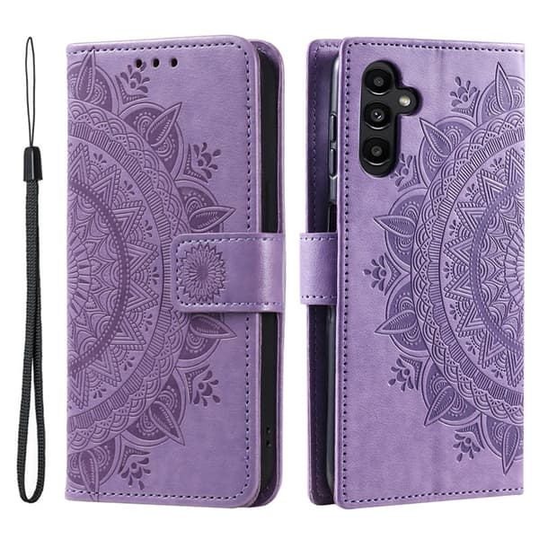 Galaxy S26/S26 Pro Plånboksfodral Imprinted Totem Konstläder - Lila Lila