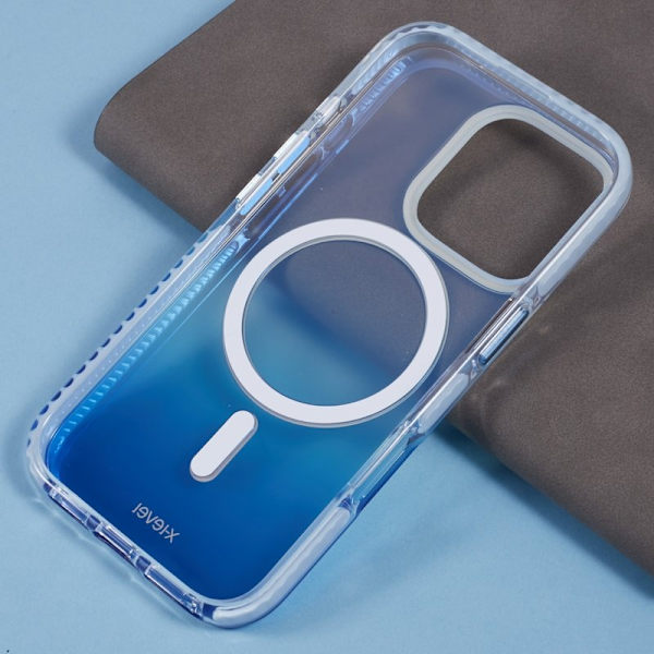 X-LEVEL Mobilskal till iPhone 16 Pro MagSafe TPU Gradient Blå