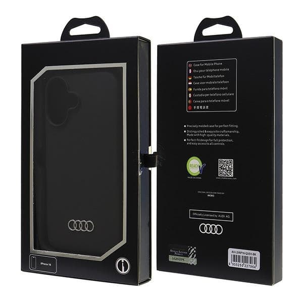 Audi Mobilskal till iPhone 16 Silikon - Svart Black