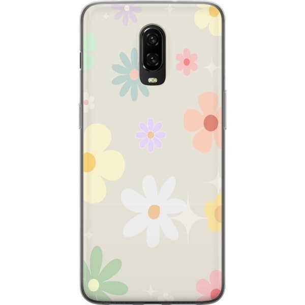 Mobilcover til OnePlus 6T med falmende blomster