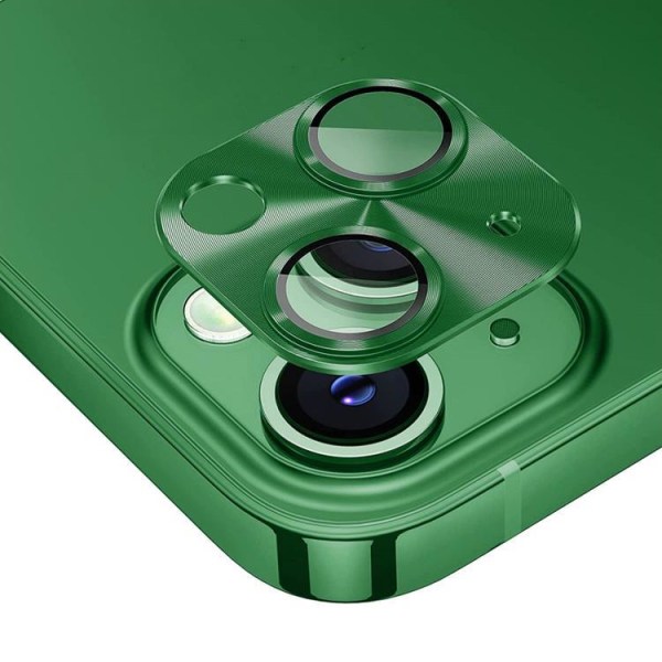 ENKAY iPhone 14/14 Plus kameralinsecover i hærdet glas - Grøn