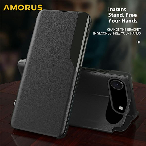 Amorus Mobilskal till iPhone Air Folio Flip Stativ PU-Läder - Röd Röd