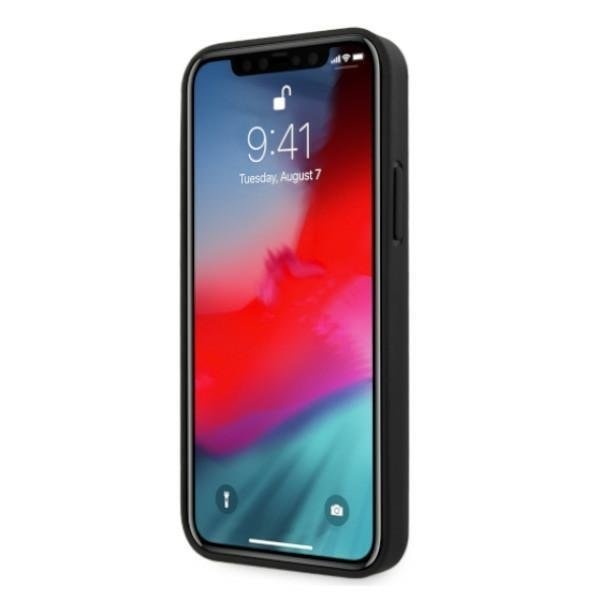 BMW Läder Curve Perforate Skal iPhone 12 / 12 Pro - Röd Röd