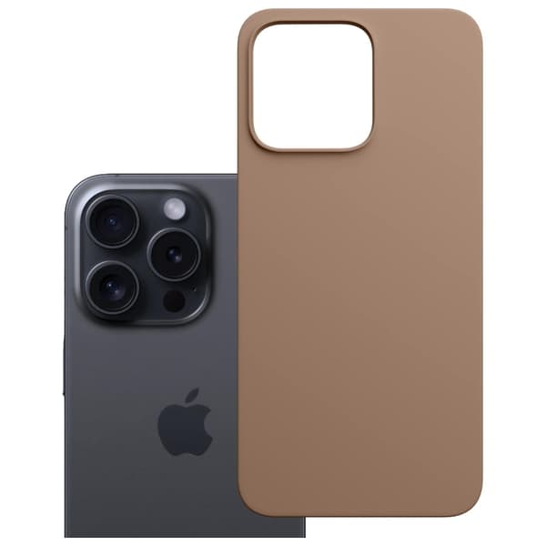 3MK Telefontaske til iPhone 15 Pro Max MagSafe Silicone Hardy - Brun
