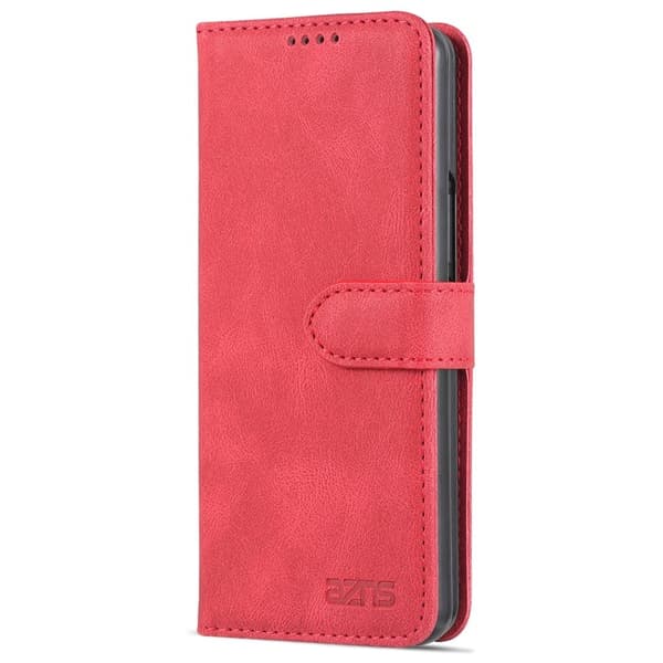 AZNS Samsung Galaxy Z Fold3 Plånboksfodral Konstläder - Röd