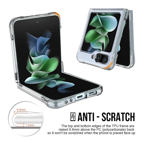 Galaxy Z Flip 5 Mobilskal Anti-drop - Transparent