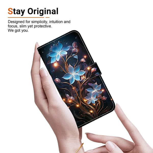 Plånboksfodral för Samsung Galaxy S26 Plus Mönstertryckt Konstläder - Blomma