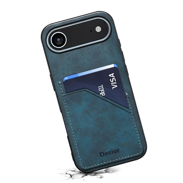 DENIOR Mobilskal till iPhone Air PU-läder + TPU + PC - Blå