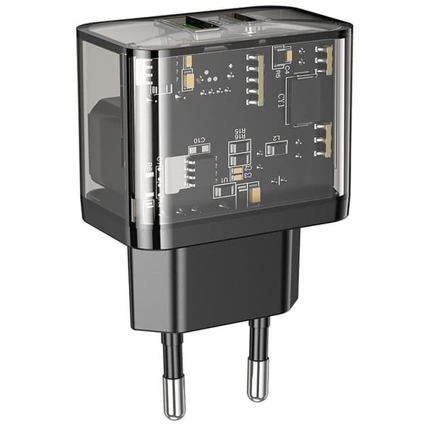Hoco Snabbladdare PD 20W USB-A USB-C QC3.0 3A N34 - Svart