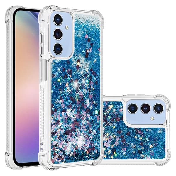 Mobilskal till Galaxy A17/A26 Glitter Quicksand TPU - Blå Blå