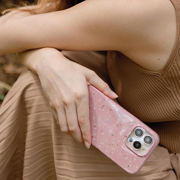 Uniq iPhone 14 Pro Max Skal Coehl Terrazzo - Rosa