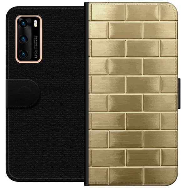 Pung Taske til Huawei P40 med gyldne mursten