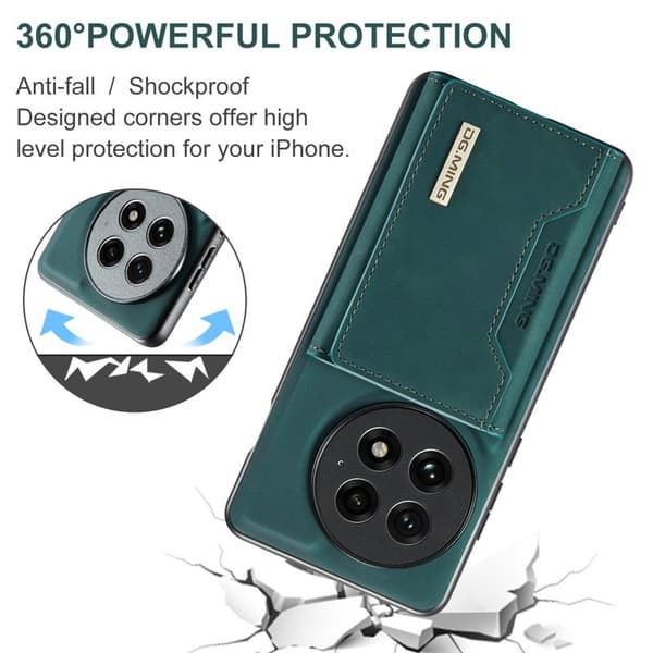 DG.MING M2 Series Mobilskal till OnePlus 13 PU PC TPU Grön