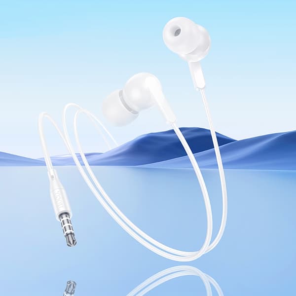 Hoco In-Ear Trådbundna Hörlurar Jack 3.5 mm M124 - Vit Vit