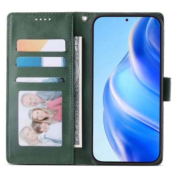 Samsung Galaxy S26 Edge Plånboksfodral Konstläder Flip - Grön