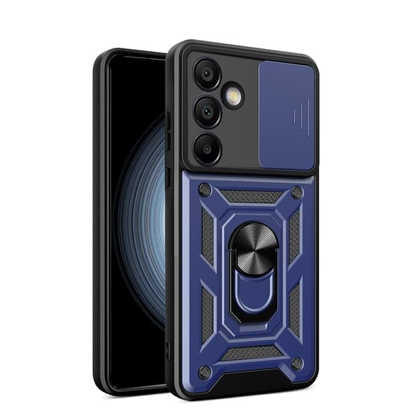 Telefontaske til Galaxy A26 Hybrid Armor Camshield - Blå Blå