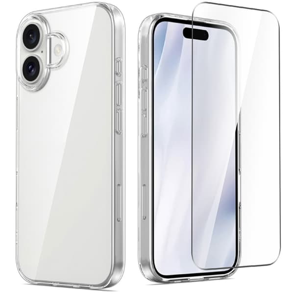 Mobilskal till iPhone 17 TPU med Härdat Glas - Clear Transparent
