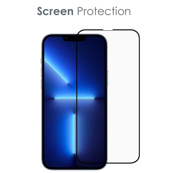 [2-PACK] Skärmskydd iPhone 14 Kameralinsskydd i Härdat glas Svart Svart