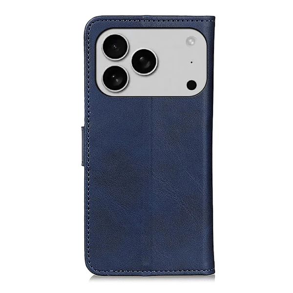 iPhone 17 Pro Plånboksfodral Cowhide Texture - Blå Blå