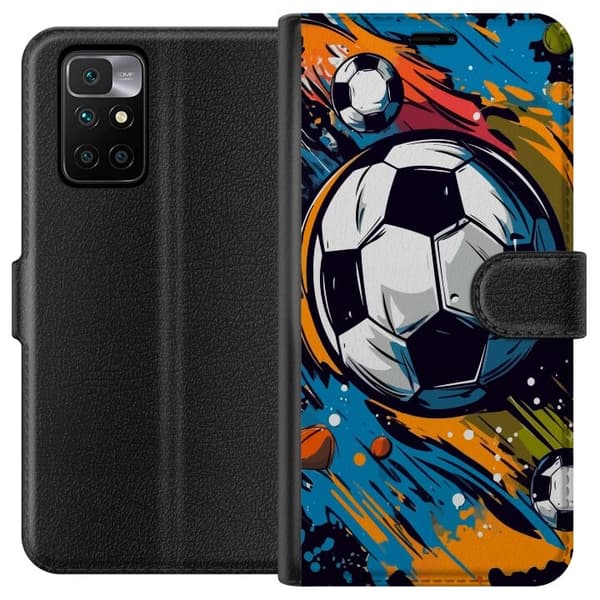 Pungcover til Xiaomi Redmi 10 med Fodbolde
