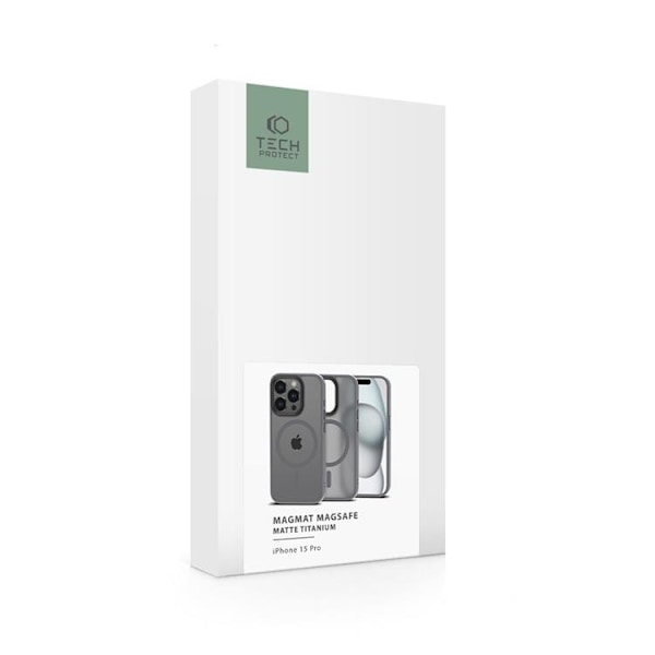 Tech-Protect Mobilskal till iPhone 15 Pro Magsafe Magmat - Titanium Silver