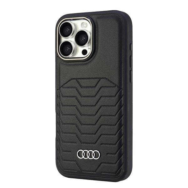Audi Mobilskal till iPhone 16 Pro Max MagSafe Syntetiskt Läder - Svart Svart
