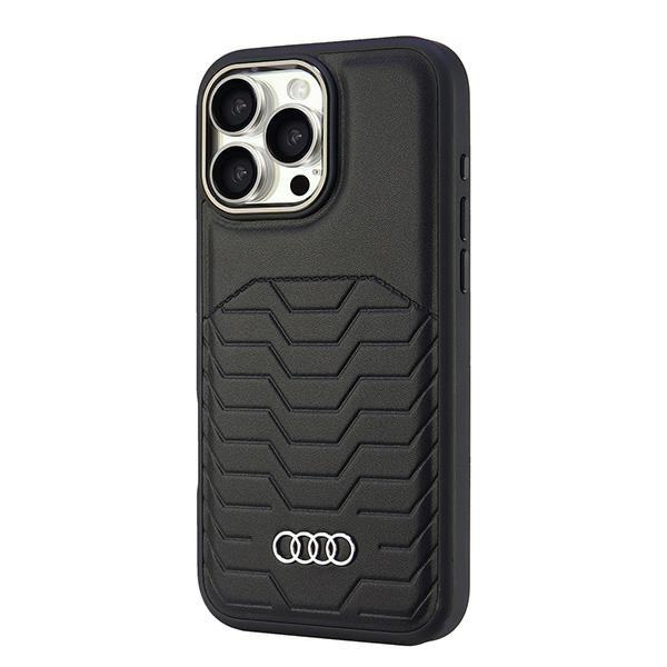 Audi telefontaske til iPhone 16 Pro Max MagSafe Syntetisk Læder - Sort Black