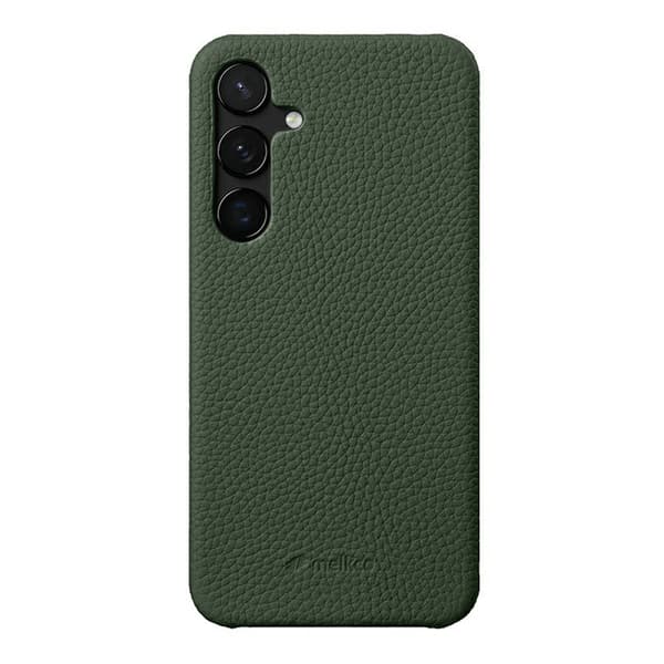 MELKCO Mobilskal till Samsung Galaxy S25 Plus Äkta Läder PC - Grön