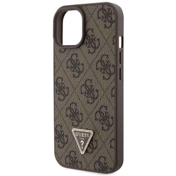 Guess Mobilskal till iPhone 15 Plus Crossbody Metall Logo - Brun Brun