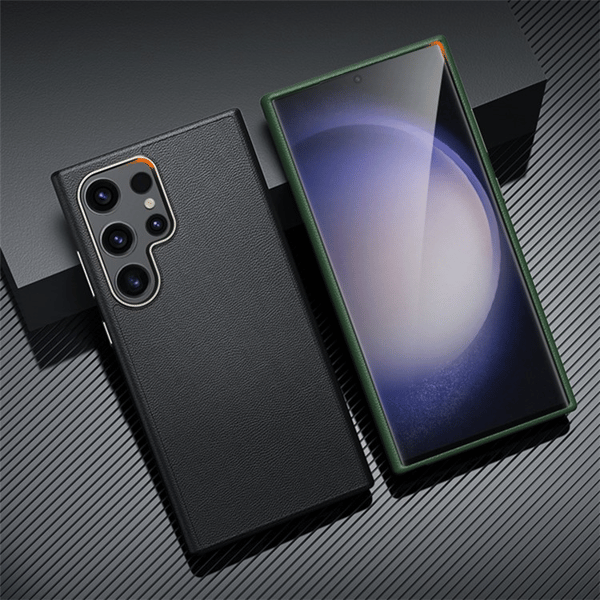 Mobilskal till Galaxy S24 Plus Läder Shockproof Silikon - Lila Lila