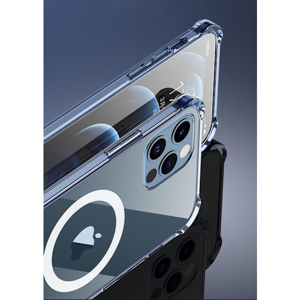 BOOM - ShockProof Magsafe Skal iPhone 13 Pro - Clear Transparent