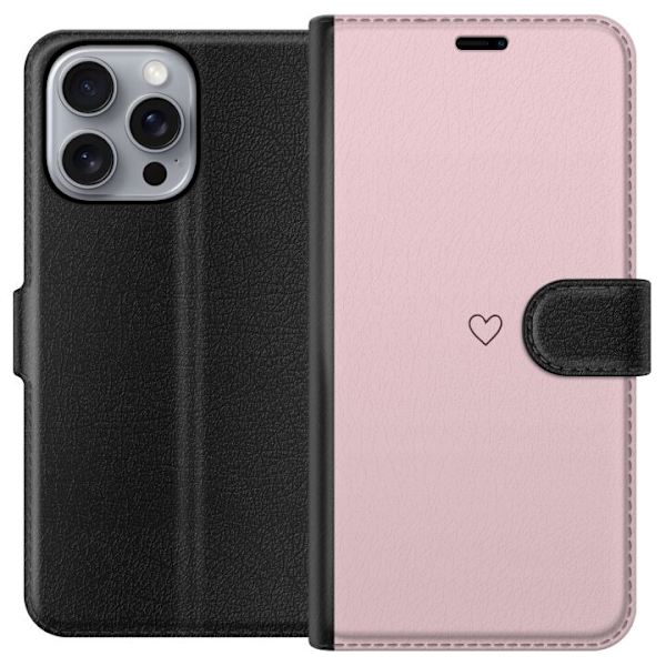 Plånboksfodral till Apple iPhone 16 Pro Max med Litet Hjärta