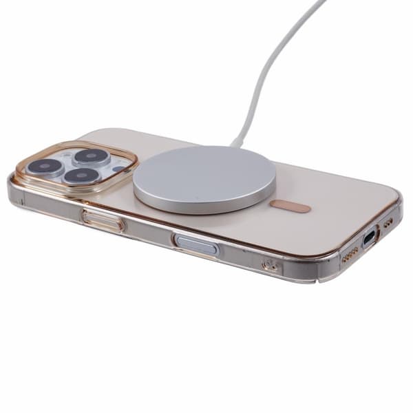 X-LEVEL Mobilskal till iPhone 16 Pro Transparent Slim Hård PC Guld
