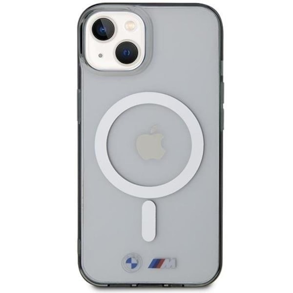 BMW iPhone 14 Mobilskal Magsafe Silver Ring - Transparent Transparent