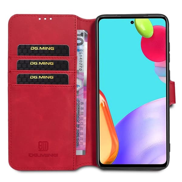 DG.MING Retro Mobilskal för Samsung Galaxy A52/A52s 5G - Röd