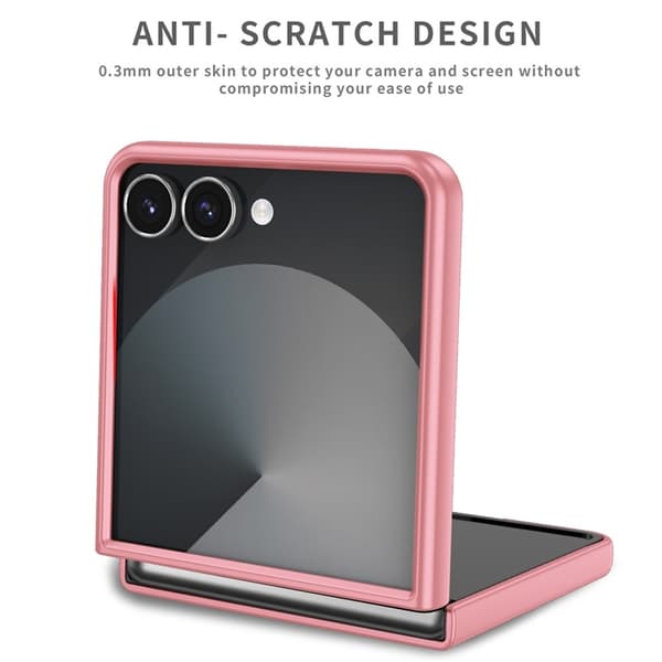 Mobilskal till Galaxy Z Flip 7 5G Rotatable Ring Kickstand - Rosa Rosa