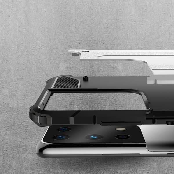 Armor Guard cover til Samsung Galaxy S21 Ultra - Sølv Silver