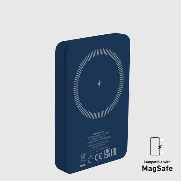 SBS MagSafe Trådlös Power Bank 5000 mAh USB-C - Blå