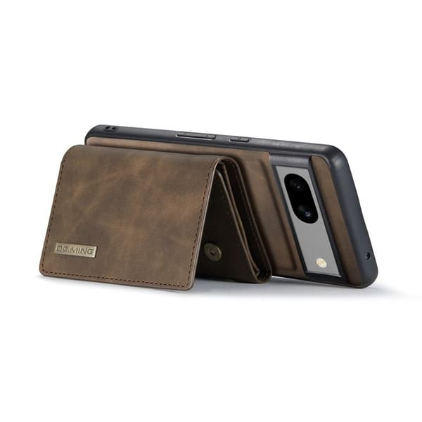 DG.MING M1 Series Google Pixel 8a Plånboksfodral Kickstand Konstläder Brun