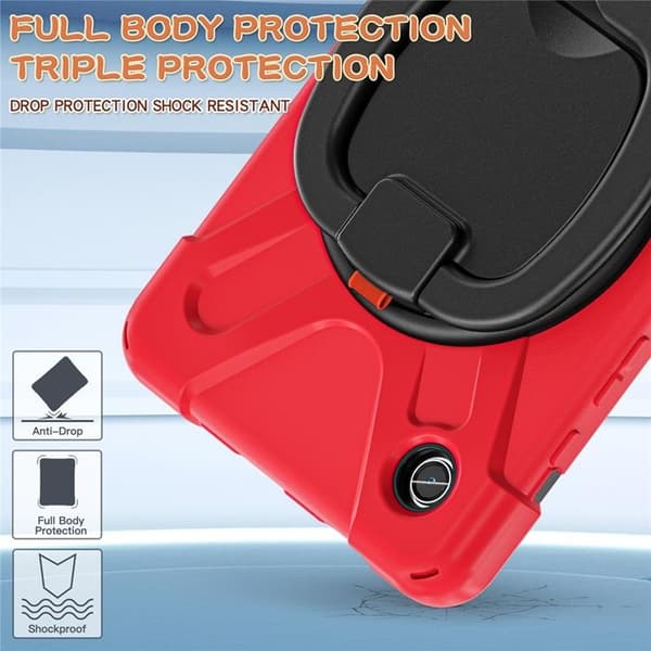 Mobilskal till Galaxy Tab A9 Kickstand Handle Grip - Röd / Svart Röd